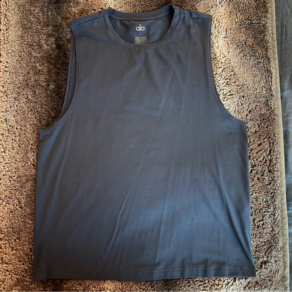 ALO Yoga Men's Dark Navy Blue Tank Top